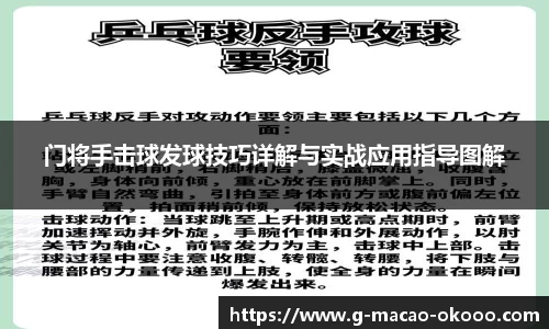 门将手击球发球技巧详解与实战应用指导图解